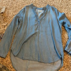 Cotton on denim blouse